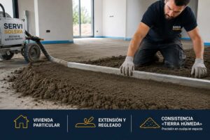 Nivelación de suelo en construcción